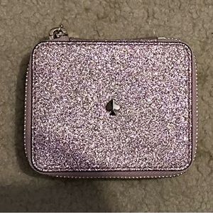 Authentic Kate Spade Jewelry Travel Case Pink Glitter